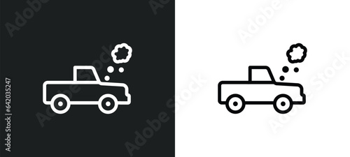 total loss icon isolated in white and black colors. total loss outline vector icon from insurance collection for web, mobile apps and ui.