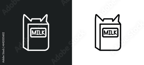 milk icon isolated in white and black colors. milk outline vector icon from kitchen collection for web, mobile apps and ui.