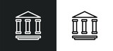 law and justice icon isolated in white and black colors. law and justice outline vector icon from law justice collection for web, mobile apps ui.