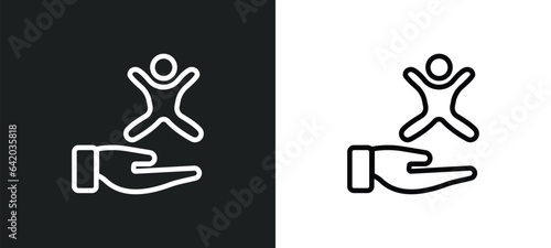 child custody icon isolated in white and black colors. child custody outline vector icon from law and justice collection for web, mobile apps and ui.