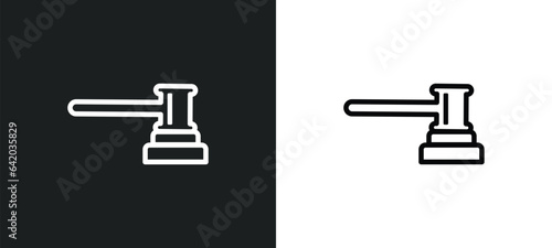 court trial icon isolated in white and black colors. court trial outline vector icon from law and justice collection for web, mobile apps and ui.
