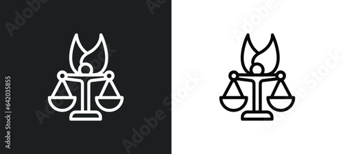 environmental law icon isolated in white and black colors. environmental law outline vector icon from law and justice collection for web, mobile apps and ui.