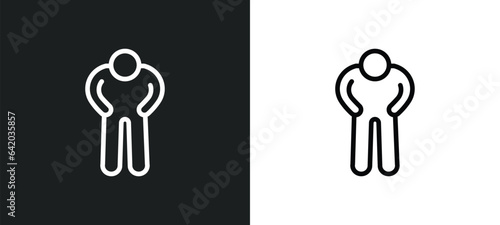 guilty icon isolated in white and black colors. guilty outline vector icon from law and justice collection for web, mobile apps and ui.