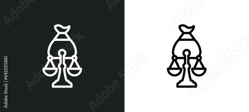 inheritance law icon isolated in white and black colors. inheritance law outline vector icon from law and justice collection for web, mobile apps and ui.