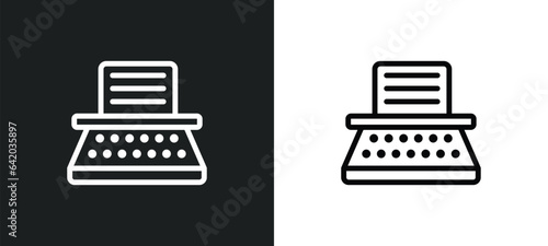 stenographer icon isolated in white and black colors. stenographer outline vector icon from law and justice collection for web, mobile apps and ui.