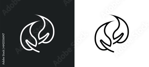 falcate icon isolated in white and black colors. falcate outline vector icon from nature collection for web, mobile apps and ui.