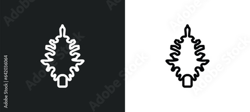 eastern hemlock tree icon isolated in white and black colors. eastern hemlock tree outline vector icon from nature collection for web, mobile apps and ui.