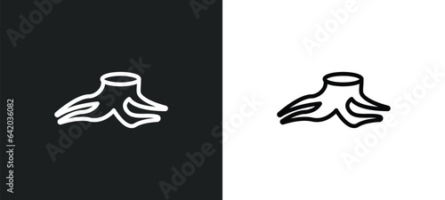 deforestation icon isolated in white and black colors. deforestation outline vector icon from nature collection for web, mobile apps and ui.