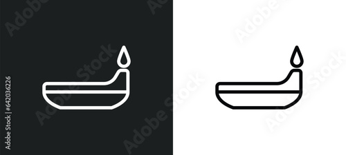 dipa icon isolated in white and black colors. dipa outline vector icon from religion collection for web, mobile apps and ui.