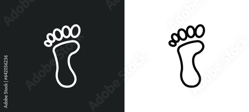 feet icon isolated in white and black colors. feet outline vector icon from religion collection for web, mobile apps and ui.
