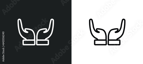 faith icon isolated in white and black colors. faith outline vector icon from religion collection for web, mobile apps and ui.