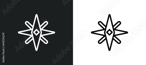 holy star icon isolated in white and black colors. holy star outline vector icon from religion collection for web, mobile apps and ui.
