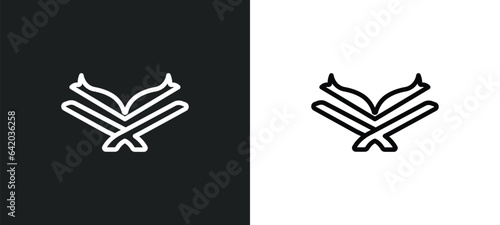 quran icon isolated in white and black colors. quran outline vector icon from religion collection for web, mobile apps and ui.