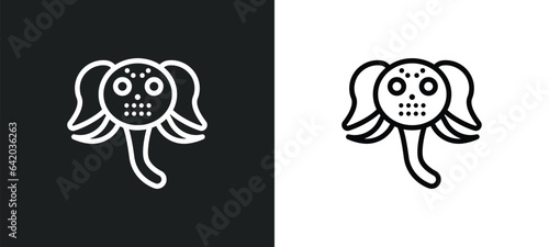 ganesha icon isolated in white and black colors. ganesha outline vector icon from religion collection for web, mobile apps and ui.