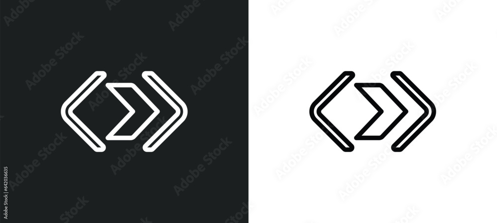 right button icon isolated in white and black colors. right button outline vector icon from user interface collection for web, mobile apps and ui. right button icon isolated in white and black colors. right button outline vector icon from user interface collection for web, mobile apps and ui.