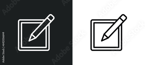 edit button icon isolated in white and black colors. edit button outline vector icon from user interface collection for web, mobile apps and ui.