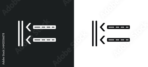 slim right icon isolated in white and black colors. slim right outline vector icon from user interface collection for web, mobile apps and ui.