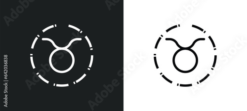 taurus icon isolated in white and black colors. taurus outline vector icon from zodiac collection for web, mobile apps and ui.