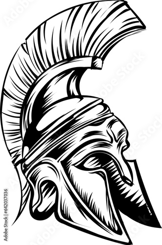illustration of a Roman helmet
