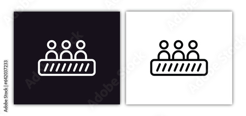or with right arrow icon isolated in white and black colors. or with right arrow outline vector icon from airport terminal collection for web, mobile apps and ui. photo