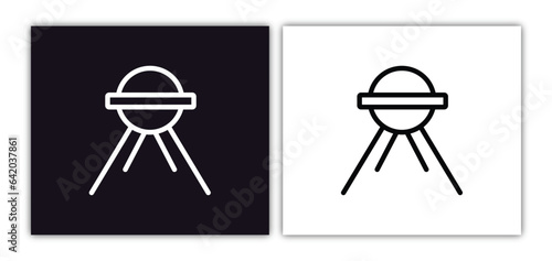 sputnik icon isolated in white and black colors. sputnik outline vector icon from astronomy collection for web, mobile apps and ui.