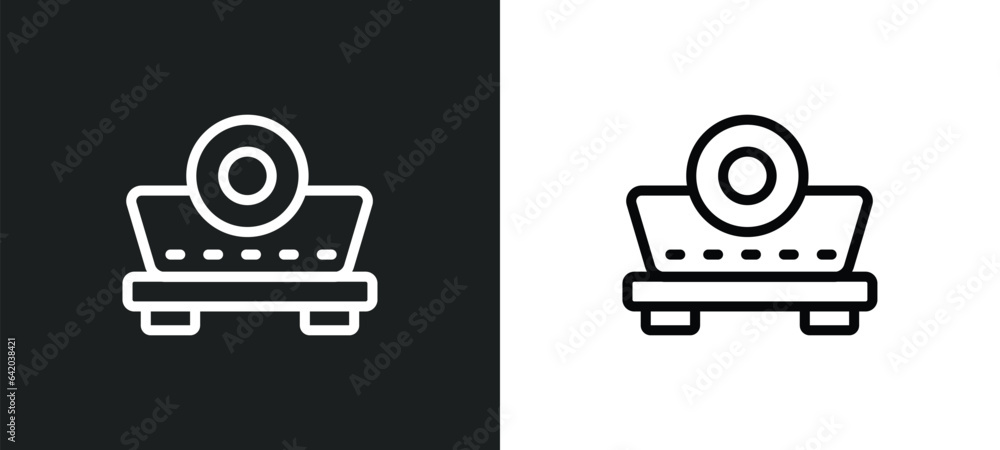 image projector icon isolated in white and black colors. image projector outline vector icon from cinema collection for web, mobile apps and ui. image projector icon isolated in white and black colors. image projector outline vector icon from cinema collection for web, mobile apps and ui.