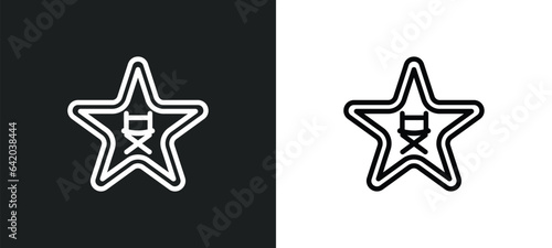 cinema celebrity icon isolated in white and black colors. cinema celebrity outline vector icon from cinema collection for web, mobile apps and ui.
