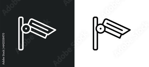 cctv icon isolated in white and black colors. cctv outline vector icon from electrian connections collection for web, mobile apps and ui.