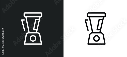 food processor icon isolated in white and black colors. food processor outline vector icon from electronic devices collection for web, mobile apps and ui.