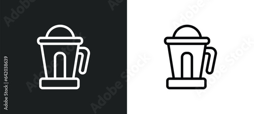 cold-pressed juicer icon isolated in white and black colors. cold-pressed juicer outline vector icon from electronic devices collection for web, mobile apps and ui.