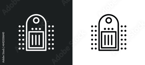 air purifier icon isolated in white and black colors. air purifier outline vector icon from electronic devices collection for web, mobile apps and ui.