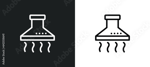 exhaust hood icon isolated in white and black colors. exhaust hood outline vector icon from electronic devices collection for web, mobile apps and ui.