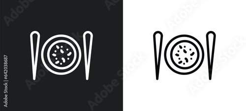 cantonese seafood soup icon isolated in white and black colors. cantonese seafood soup outline vector icon from food and restaurant collection for web, mobile apps and ui.
