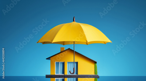 Home under insurance umbrella. Protected asset coverage offered by company.