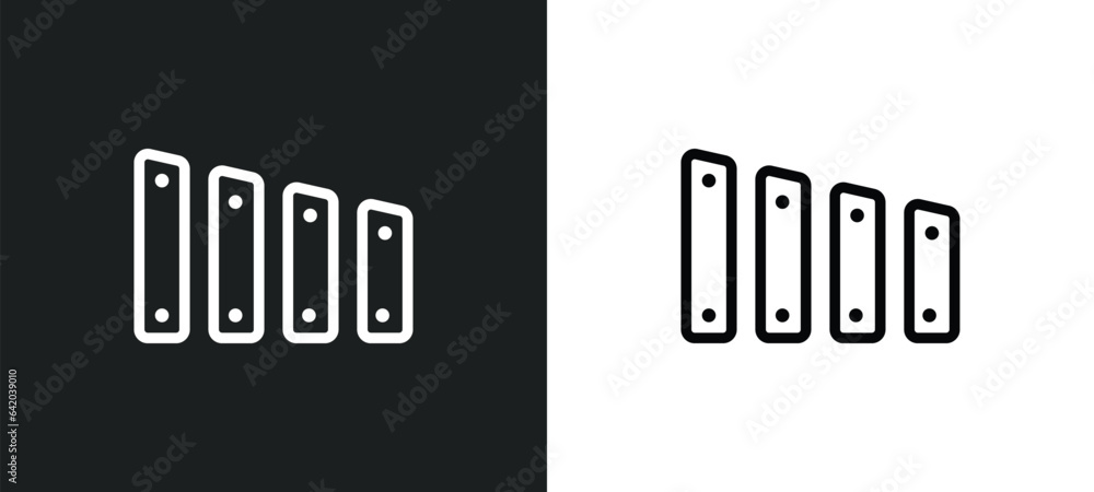 marimba icon isolated in white and black colors. marimba outline vector icon from music collection for web, mobile apps and ui. marimba icon isolated in white and black colors. marimba outline vector icon from music collection for web, mobile apps and ui.