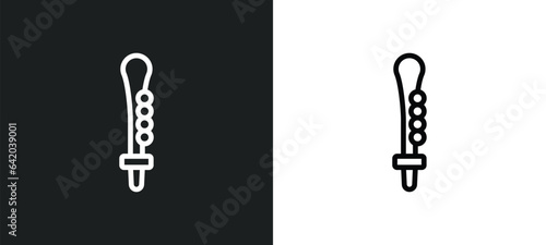 oboe icon isolated in white and black colors. oboe outline vector icon from music collection for web, mobile apps and ui.