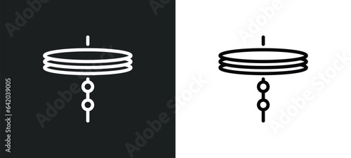 cymbal icon isolated in white and black colors. cymbal outline vector icon from music collection for web, mobile apps and ui.