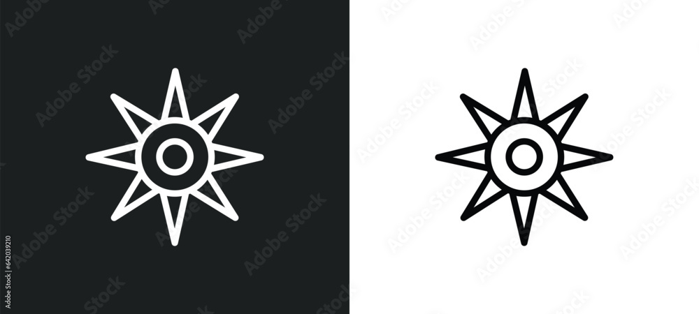 sol icon isolated in white and black colors. sol outline vector icon from nature collection for web, mobile apps and ui. sol icon isolated in white and black colors. sol outline vector icon from nature collection for web, mobile apps and ui.
