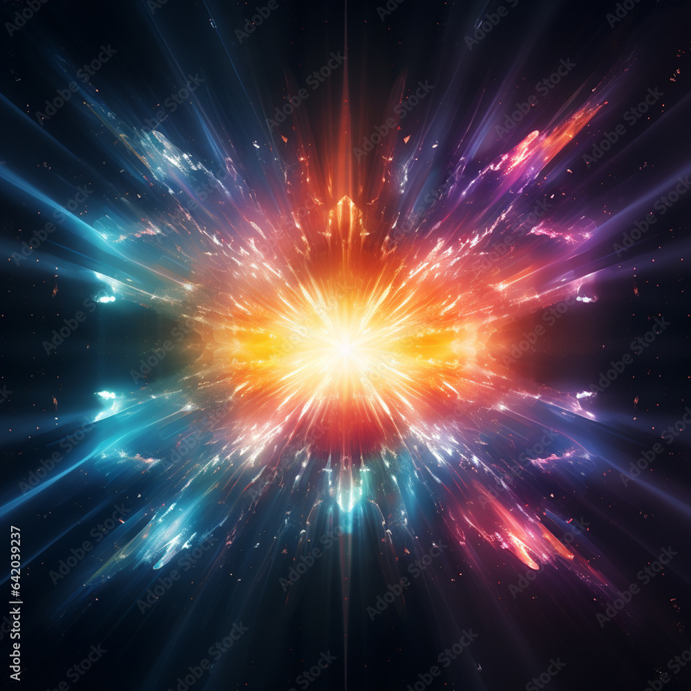 Fototapeta premium Lens flare effects for overlay designs or screen, ai technology