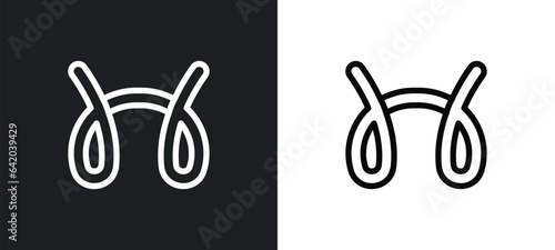 null icon isolated in white and black colors. null outline vector icon from collection for web, mobile apps and ui.