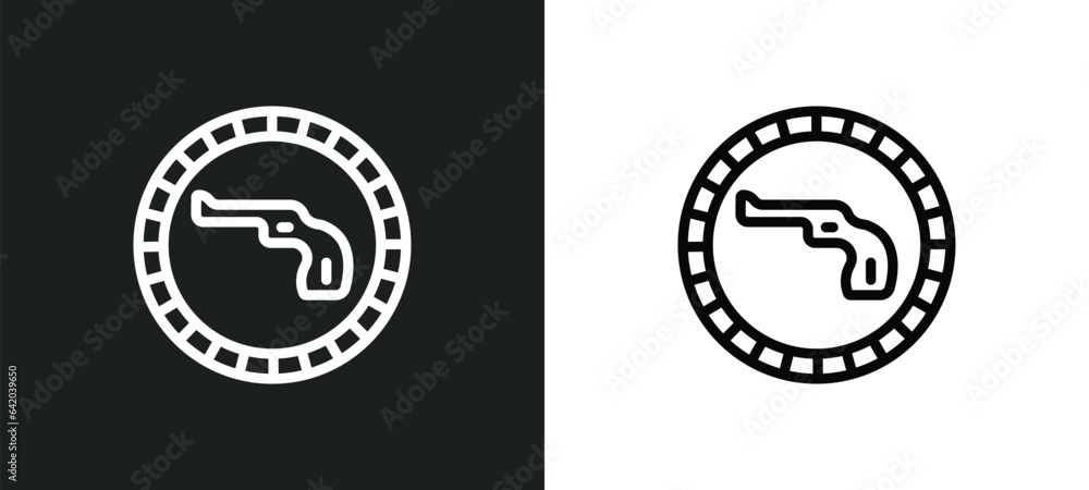 weapons icon isolated in white and black colors. weapons outline vector icon from signs collection for web, mobile apps and ui. weapons icon isolated in white and black colors. weapons outline vector icon from signs collection for web, mobile apps and ui.