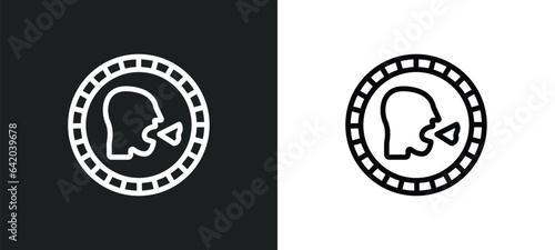 shout icon isolated in white and black colors. shout outline vector icon from signs collection for web, mobile apps and ui.
