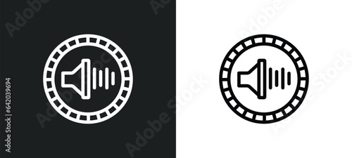 noise icon isolated in white and black colors. noise outline vector icon from signs collection for web, mobile apps and ui.