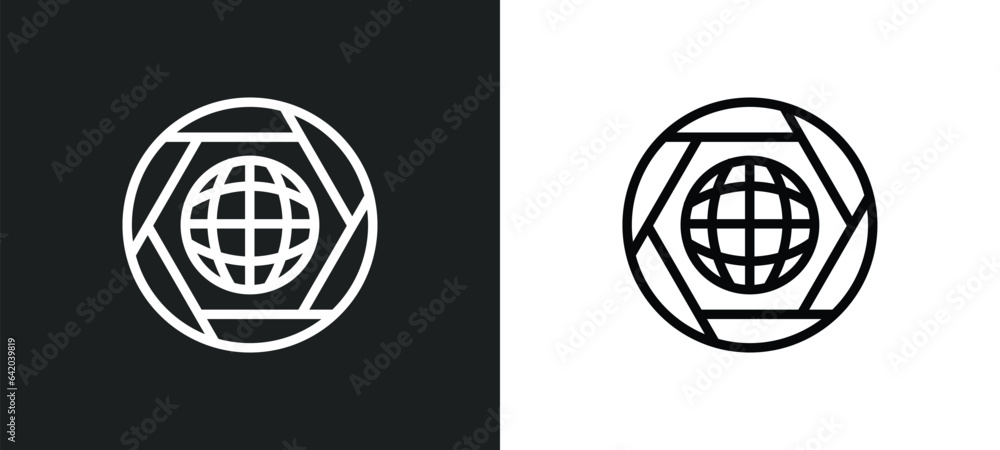 world grid icon isolated in white and black colors. world grid outline vector icon from signs collection for web, mobile apps and ui. world grid icon isolated in white and black colors. world grid outline vector icon from signs collection for web, mobile apps and ui.