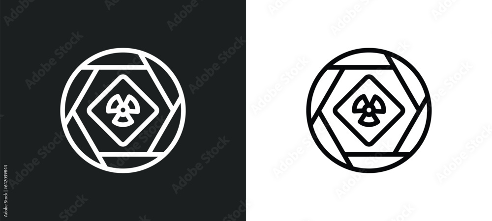 toxic icon isolated in white and black colors. toxic outline vector icon from signs collection for web, mobile apps and ui.