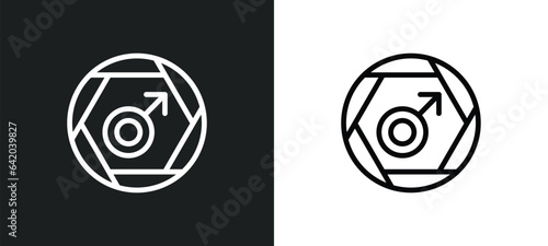 male gender icon isolated in white and black colors. male gender outline vector icon from signs collection for web, mobile apps and ui.