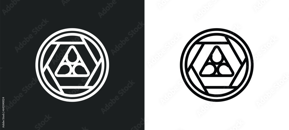biohazard risk triangular icon isolated in white and black colors. biohazard risk triangular outline vector icon from signs collection for web, mobile apps and ui.