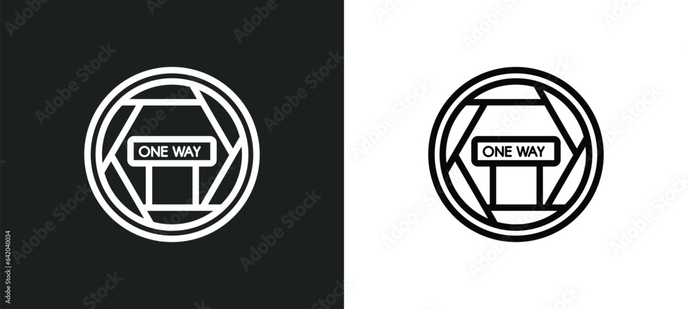 one way street icon isolated in white and black colors. one way street outline vector icon from signs collection for web, mobile apps and ui. one way street icon isolated in white and black colors. one way street outline vector icon from signs collection for web, mobile apps and ui.