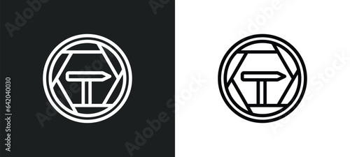 one way right arrow icon isolated in white and black colors. one way right arrow outline vector icon from signs collection for web, mobile apps and ui.
