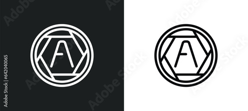 letter a icon isolated in white and black colors. letter a outline vector icon from signs collection for web, mobile apps and ui.